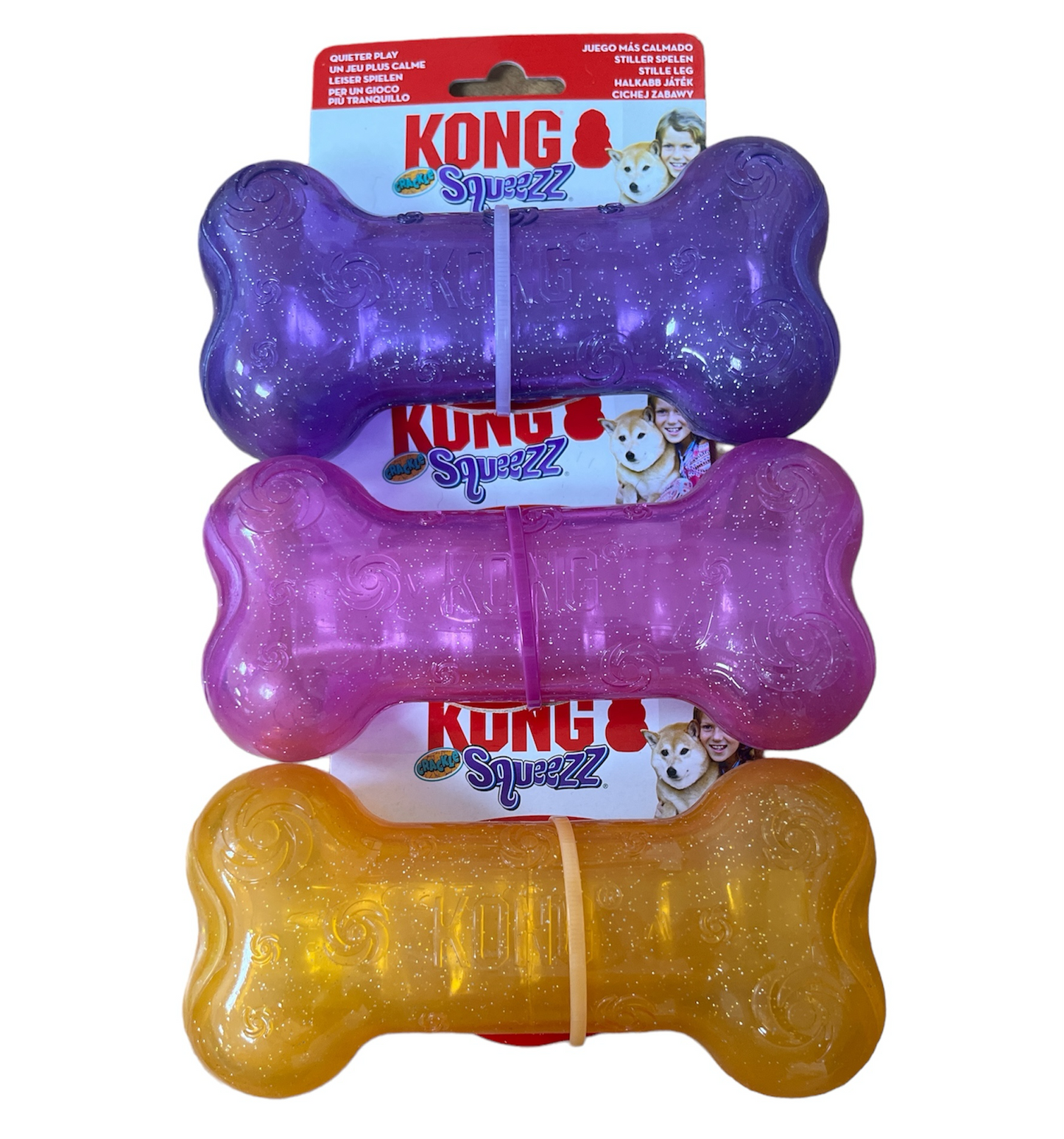 KONG SQUEEZZ CRACKLE HUESO