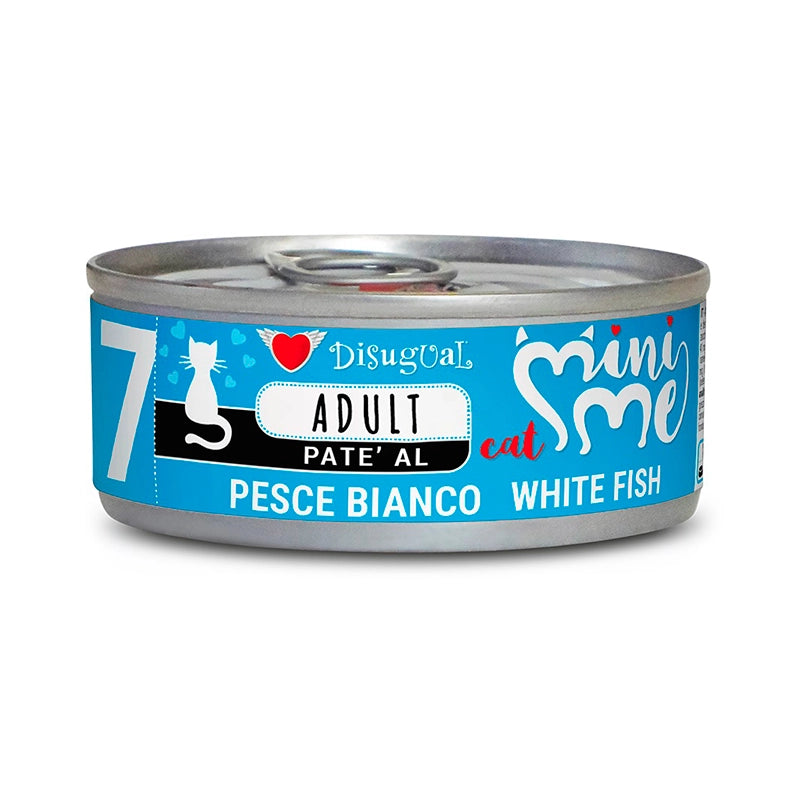 Disugual Mini-Me Lata De Pescado Blanco Para Gatos