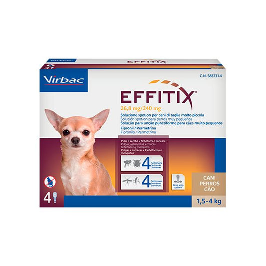 Effitix Xs Antiparasitarios Perros Muy Pequeños 1,5-4 Kg