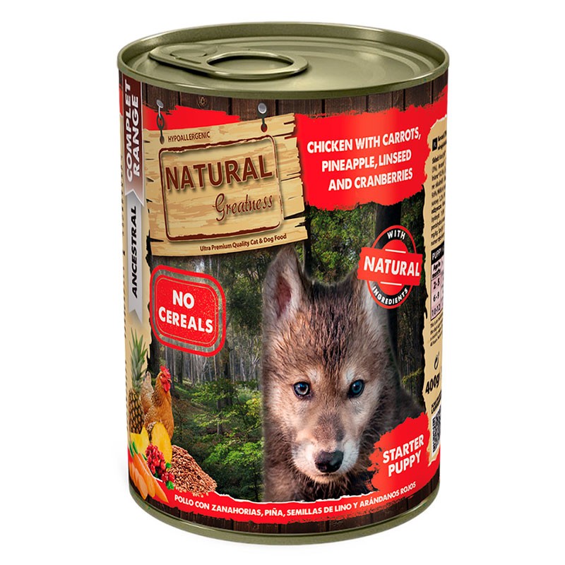 Natural Greatness Puppy Starter Pollo con Zanahorias 400g